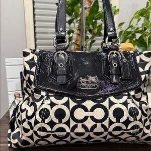 Coach Monochrome Patterned Shoulder Bag